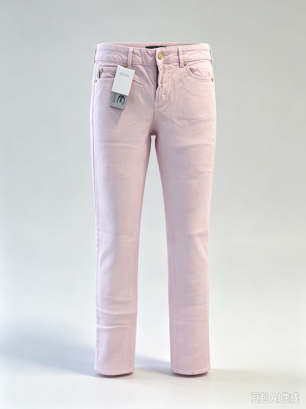 Roberto Cavalli Women's Straight Leg Jeans in Pale Pink